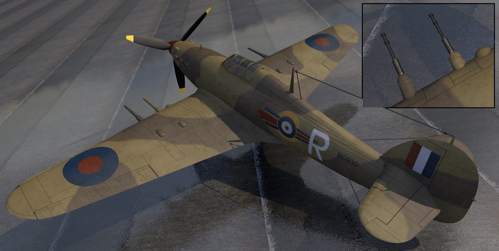 Hawker Hurricane Mk-2c Tropical 3D model_1