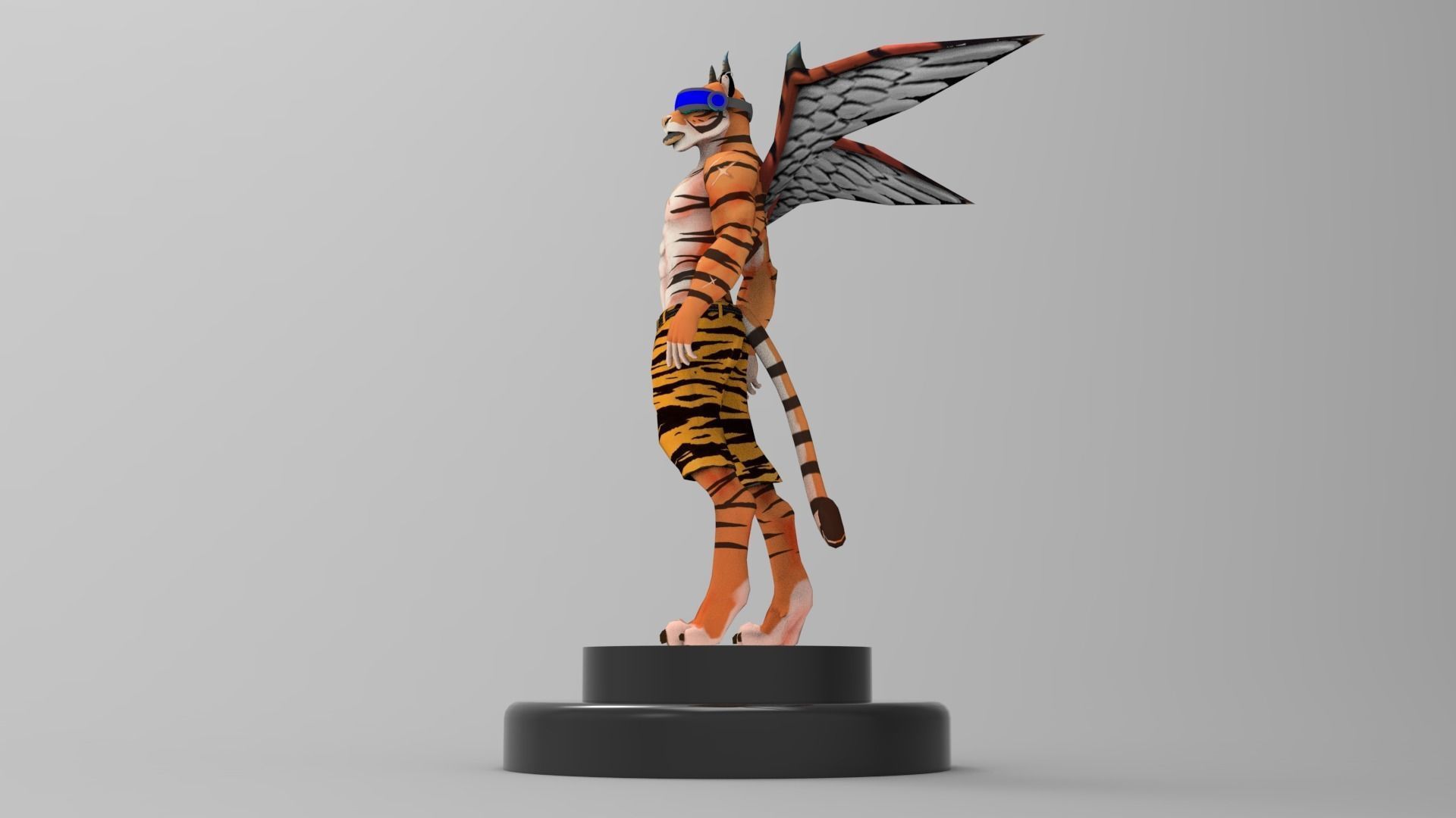 Meta Tiger Character Low-poly 3D model_6