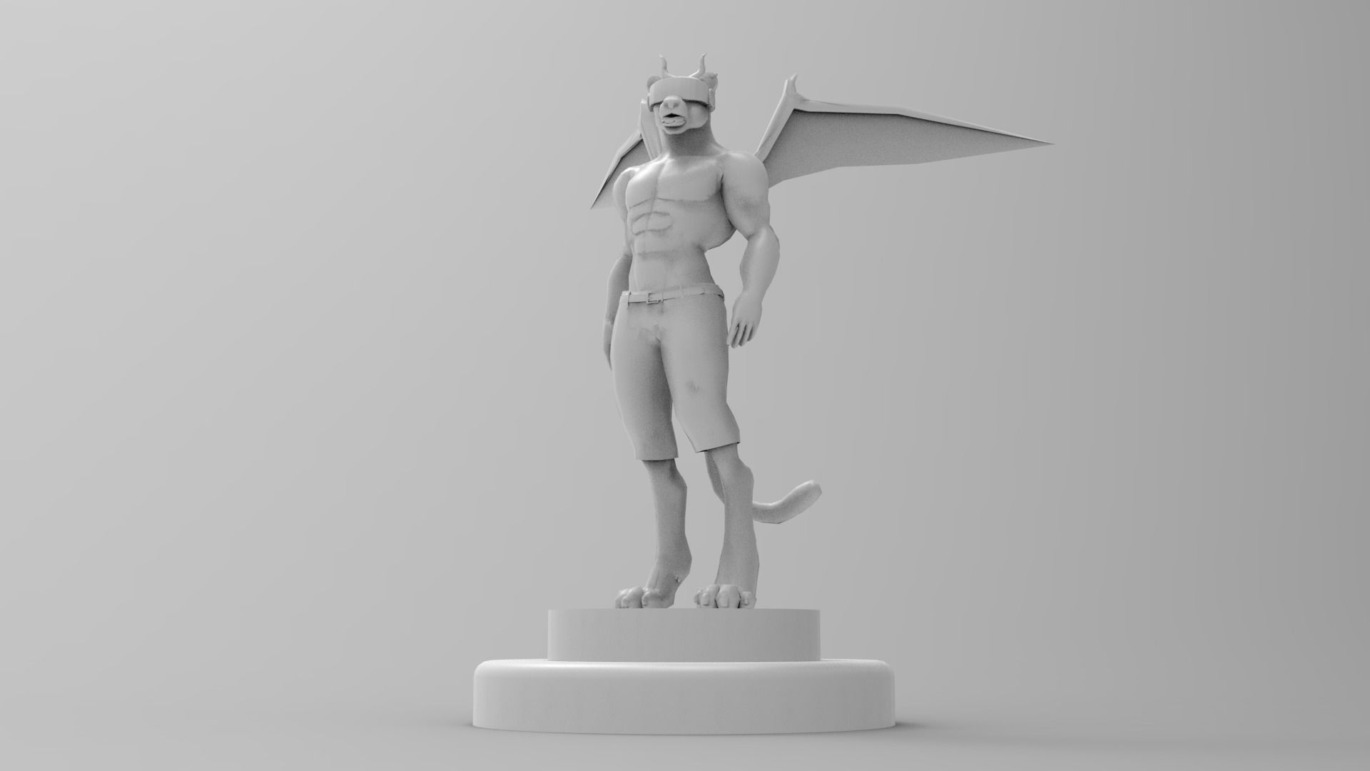 Meta Tiger Character Low-poly 3D model_11