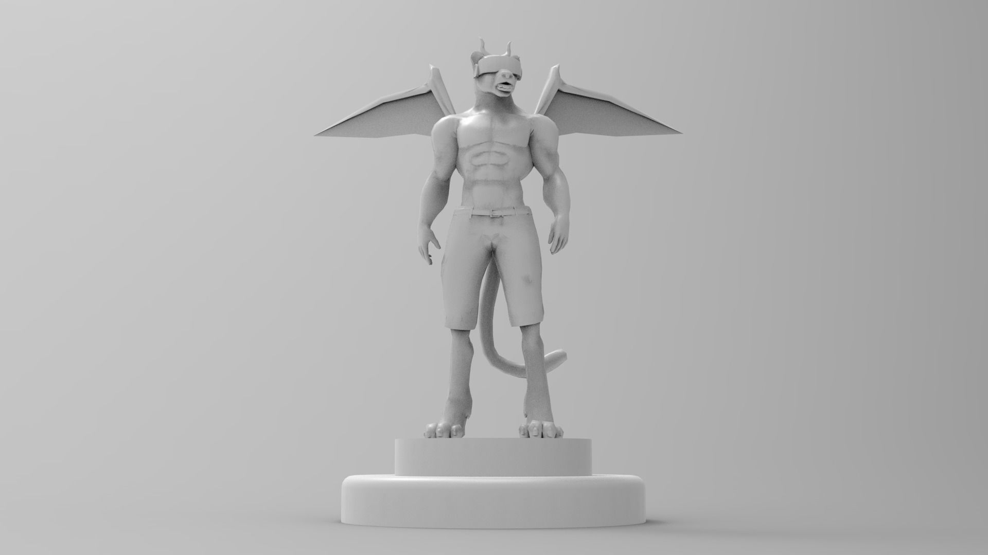 Meta Tiger Character Low-poly 3D model_9