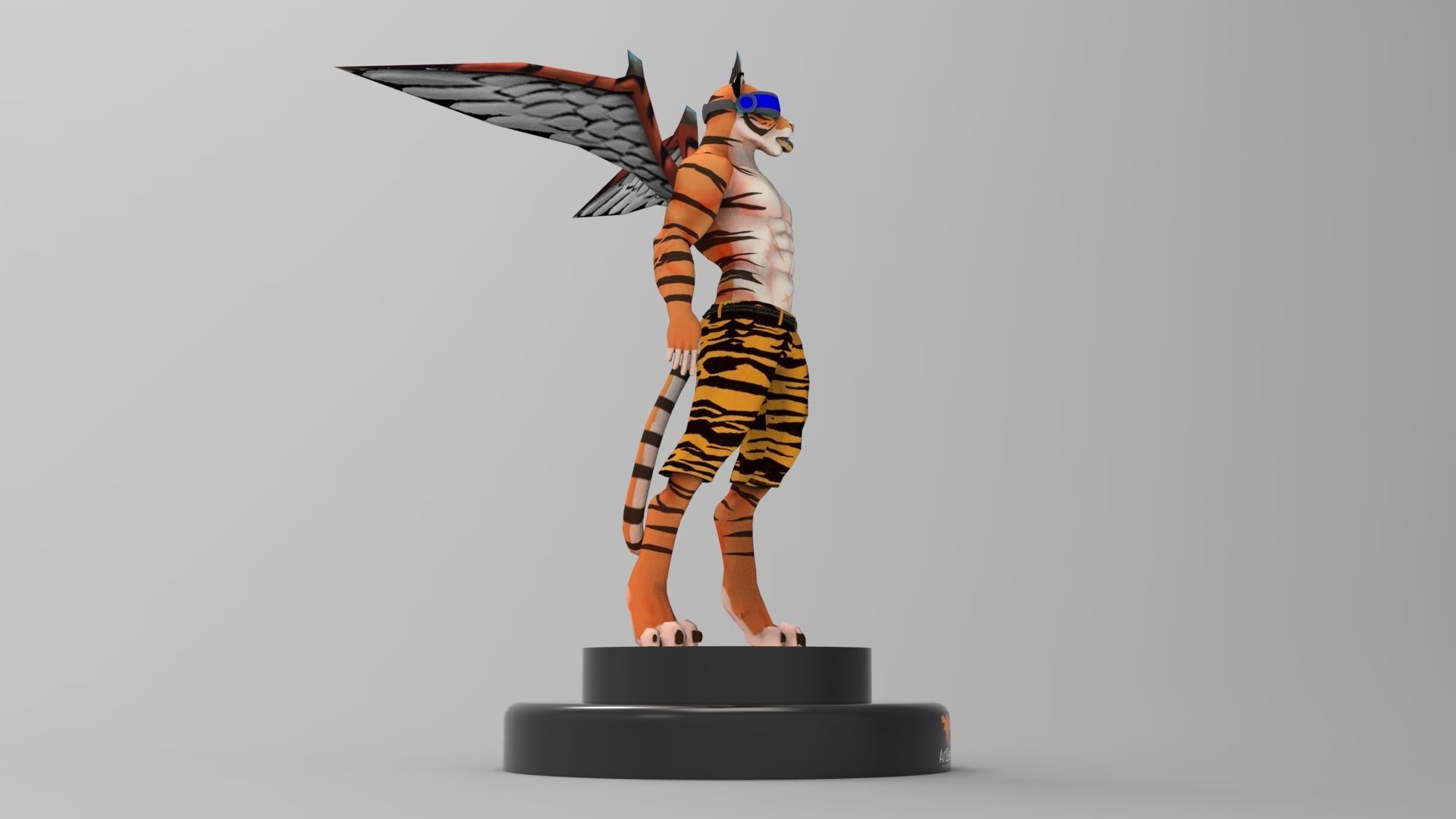 Meta Tiger Character Low-poly 3D model_5