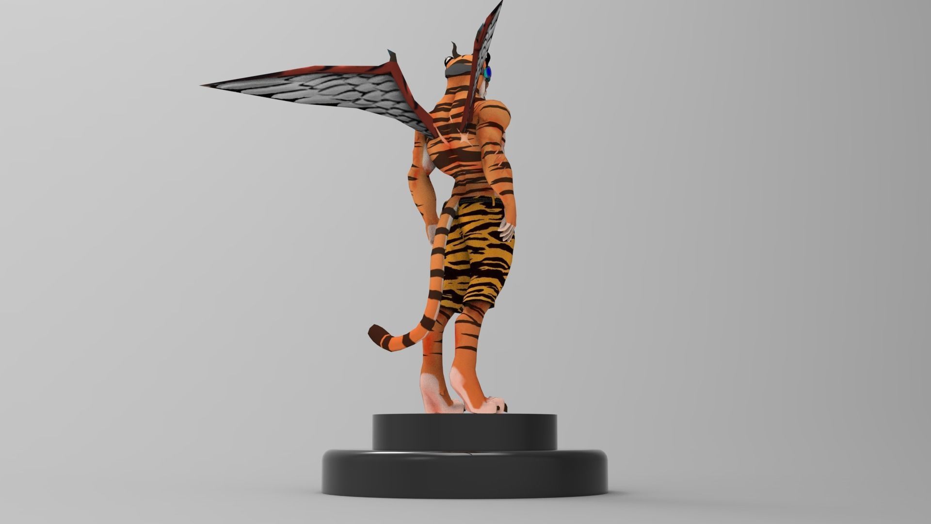 Meta Tiger Character Low-poly 3D model_7