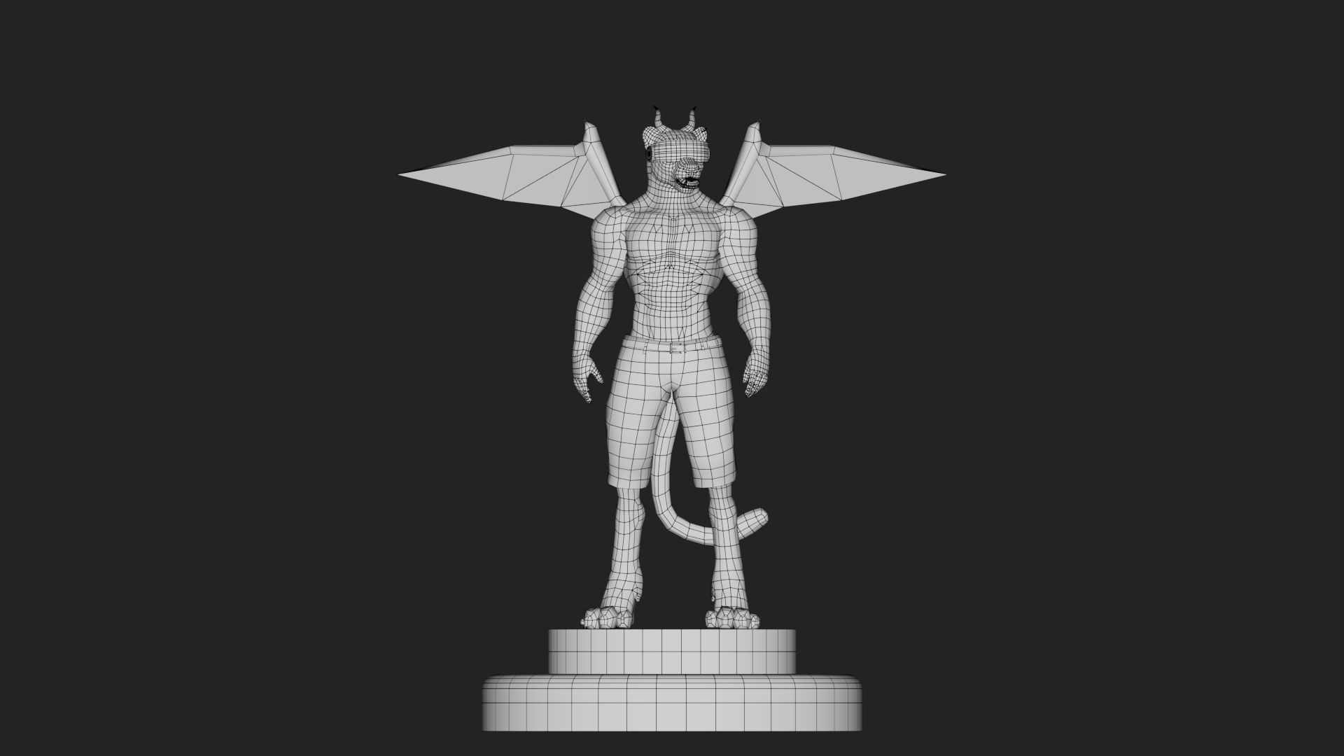 Meta Tiger Character Low-poly 3D model_8