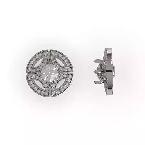 Gala Diamond Stud Earring 3D print model