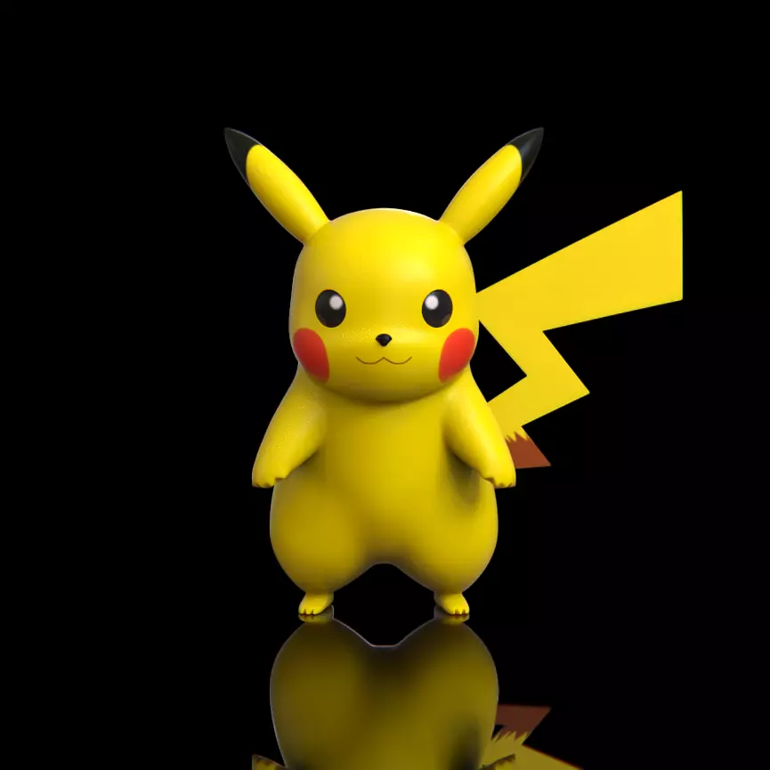 00Pokemon pokemon figurine with lightning bolt Free 3D model