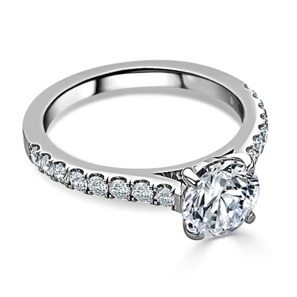 classic engagement ring  3D print model_3