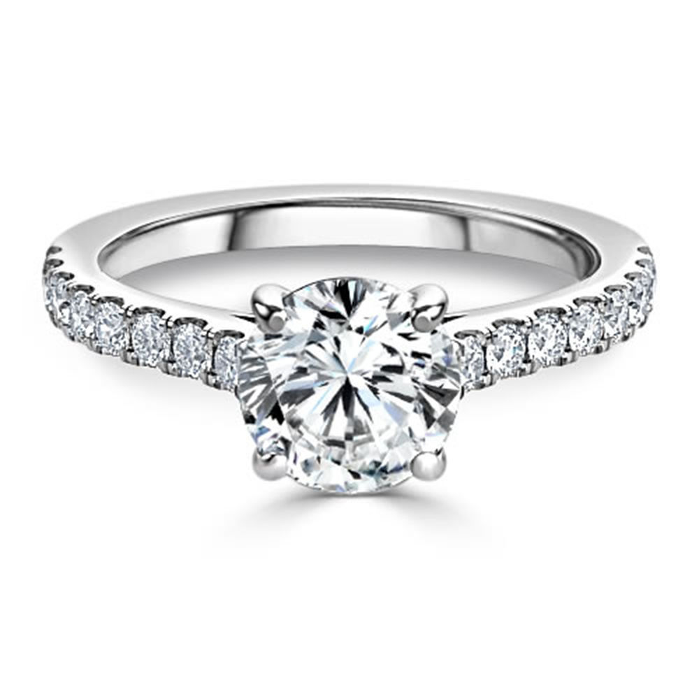 classic engagement ring  3D print model_2