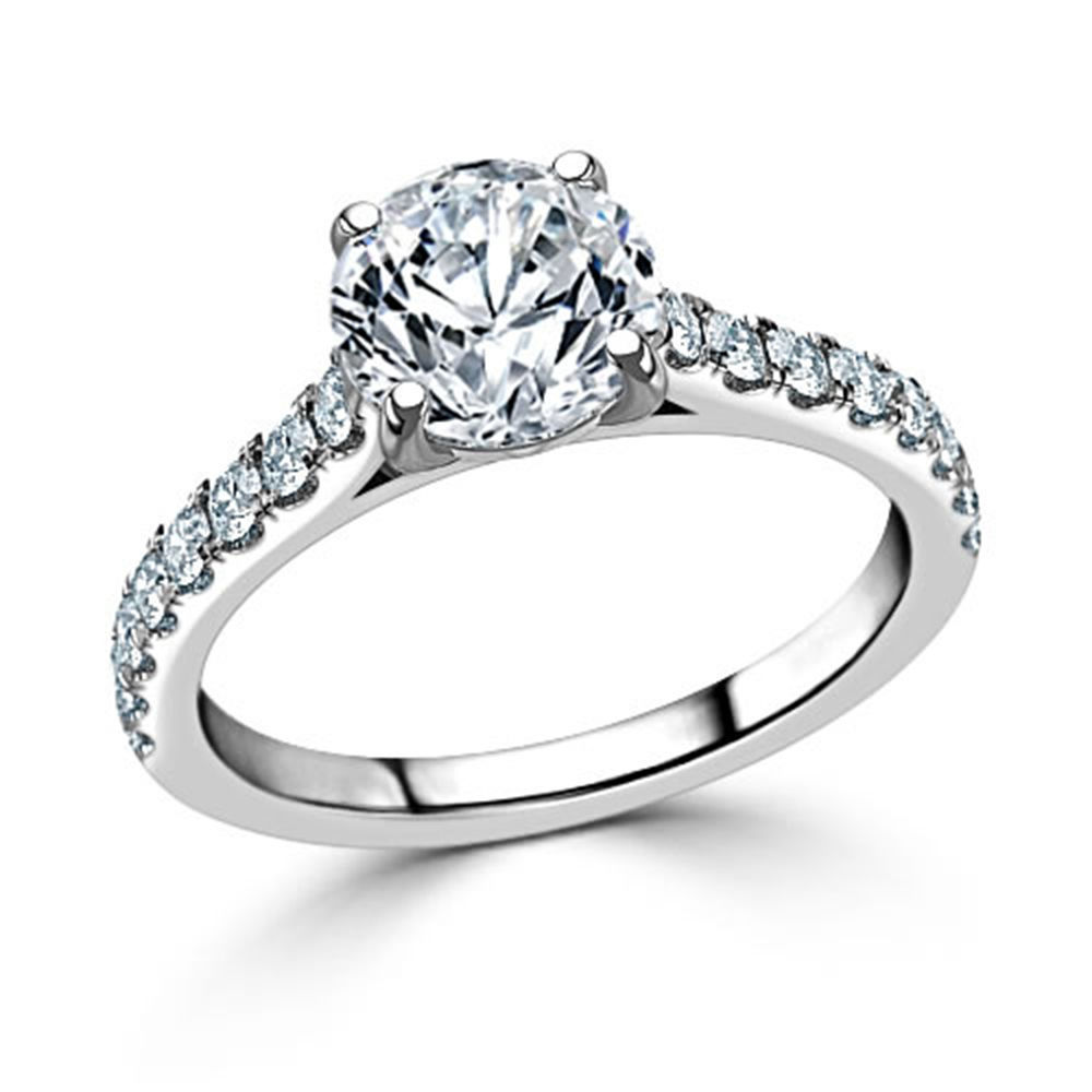 classic engagement ring  3D print model_1