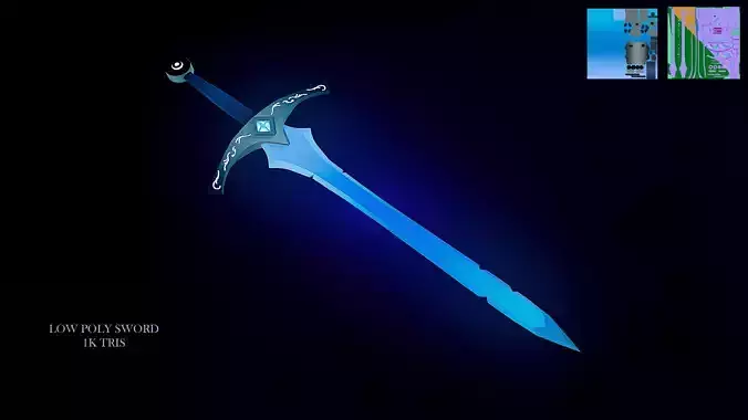 SWORD LOW POLY that glows