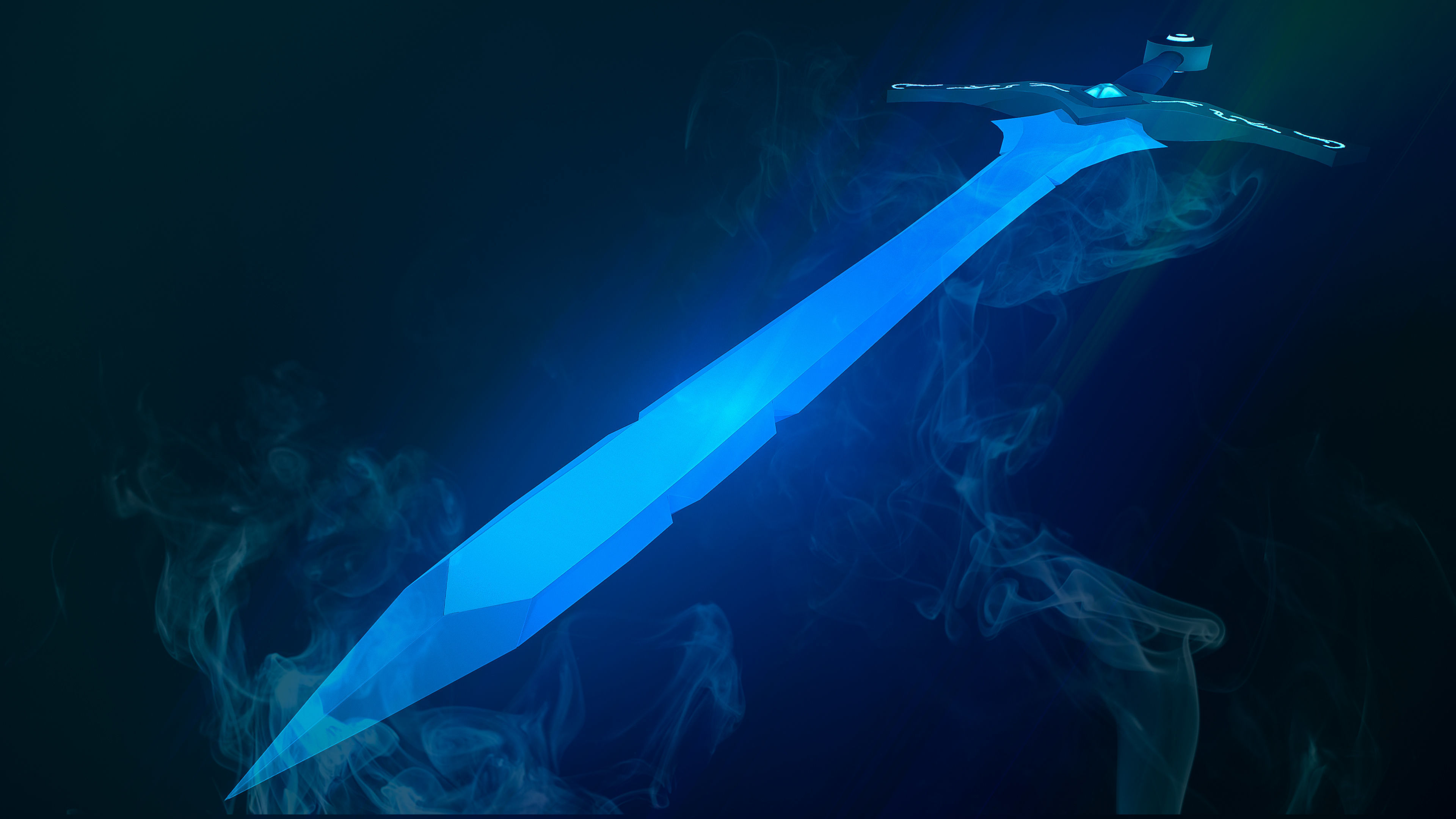 SWORD LOW POLY that glows Low-poly 3D model_1