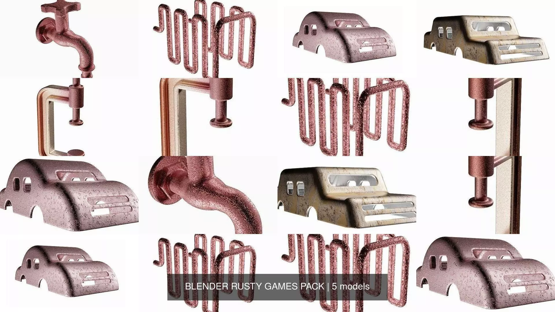 BLENDER RUSTY GAMES PACK 3D Model Collection_0