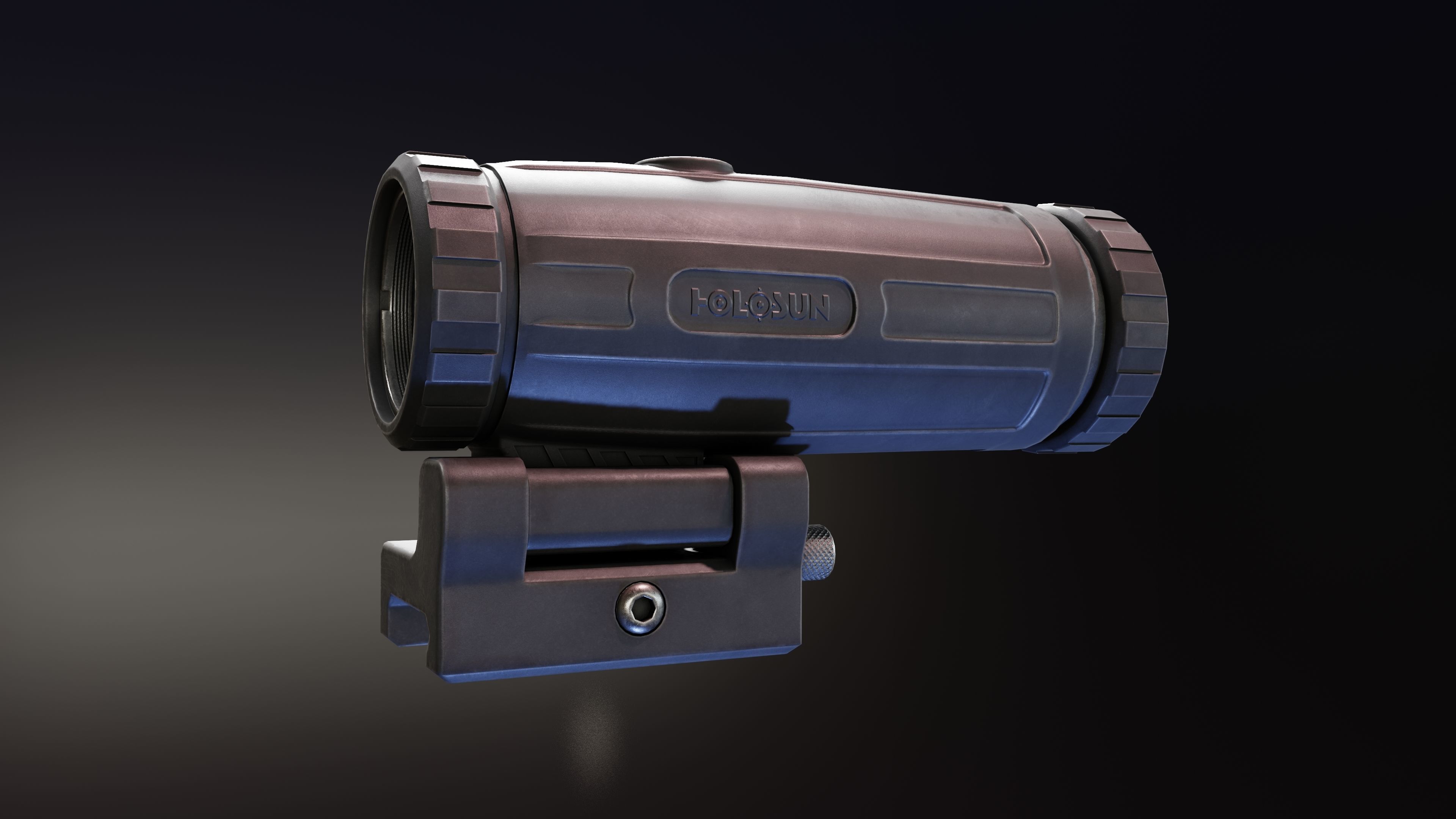 Holosun XM3 Magnifier Low-poly 3D model_3