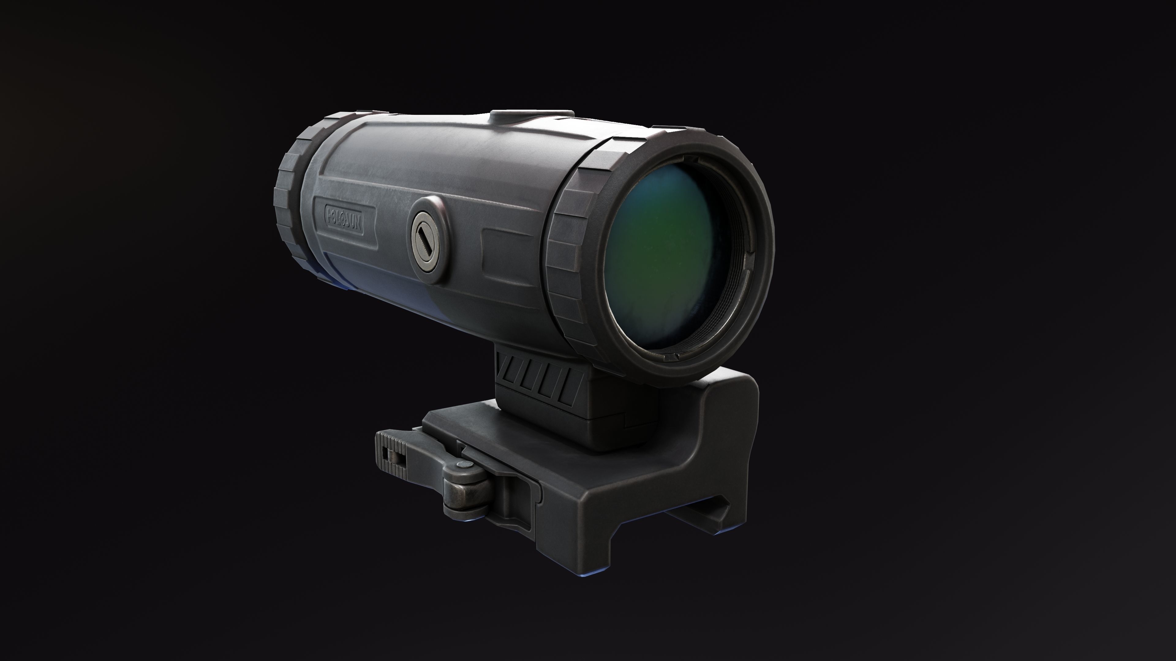 Holosun XM3 Magnifier Low-poly 3D model_1