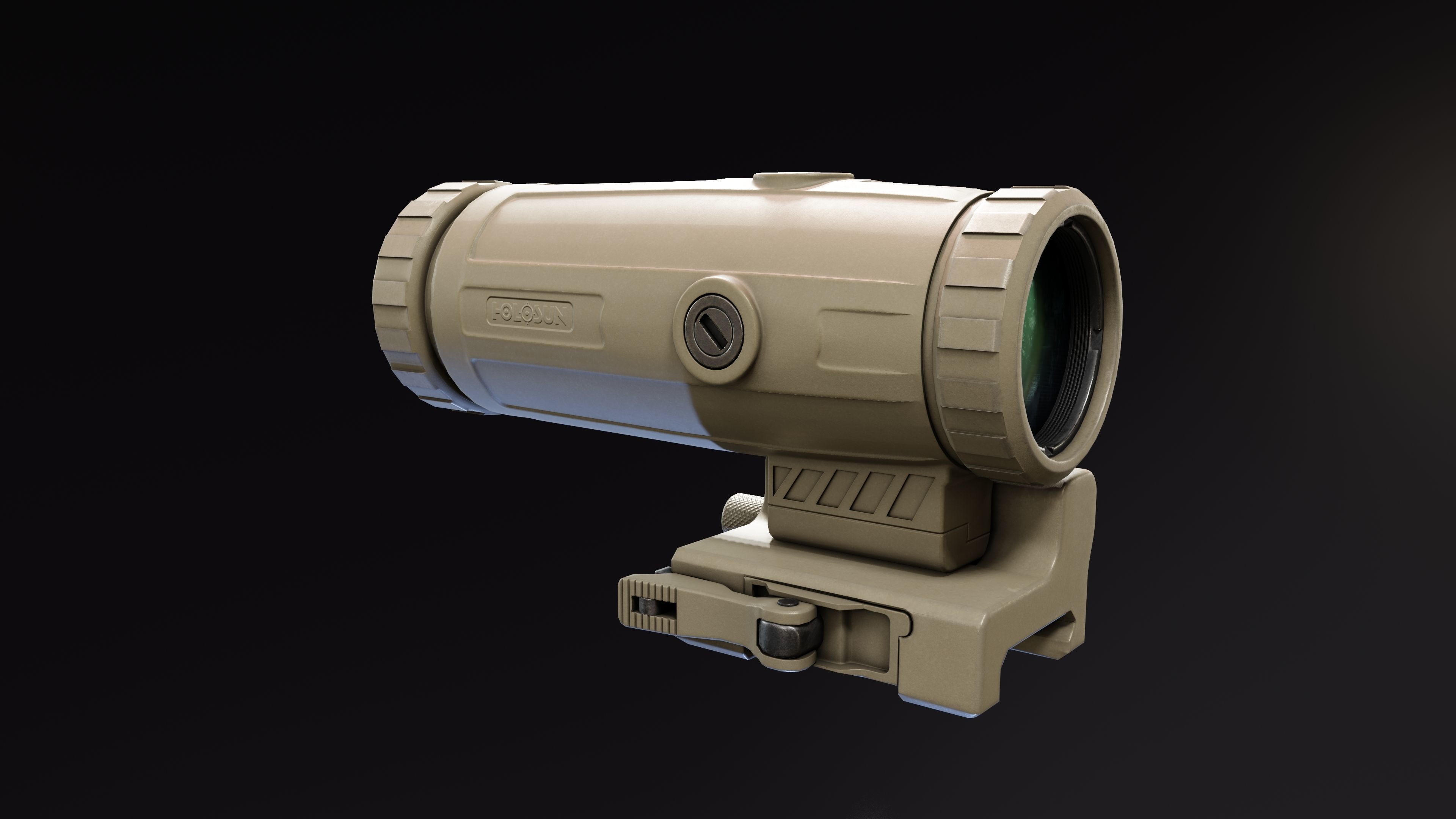 Holosun XM3 Magnifier Low-poly 3D model_4