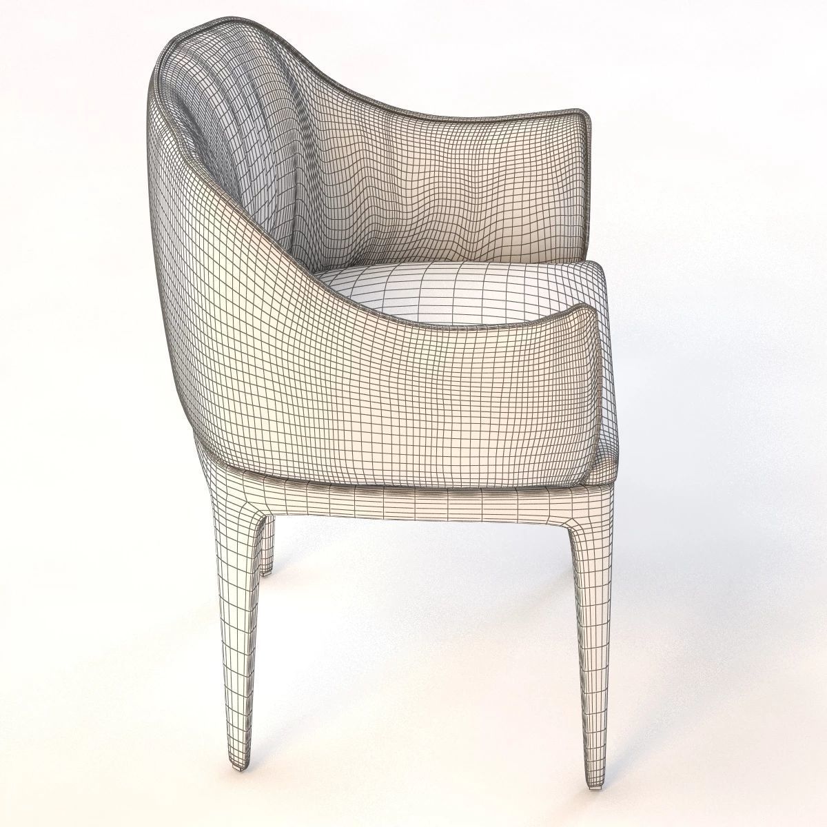Blossom Armchair 3D model_3