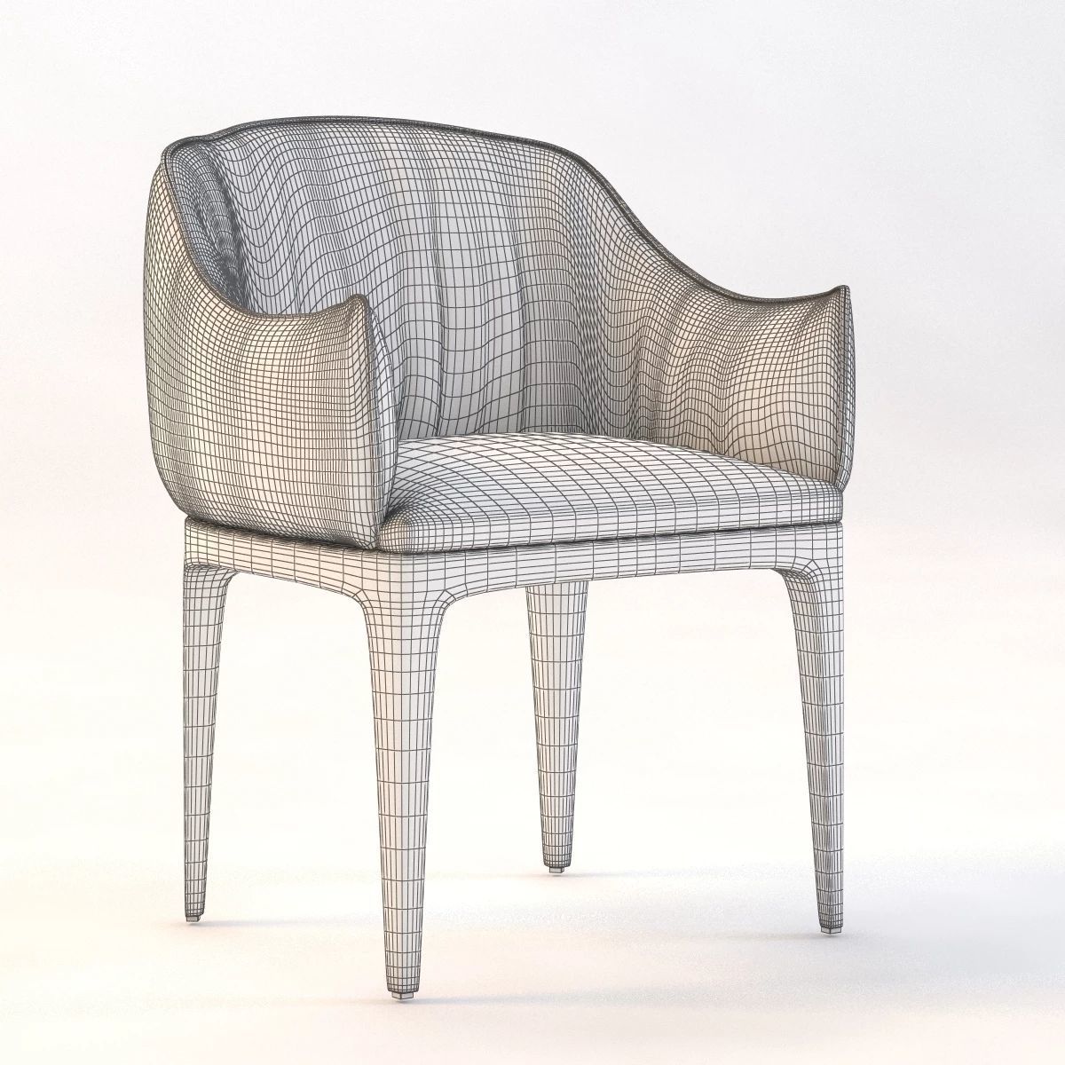 Blossom Armchair 3D model_1