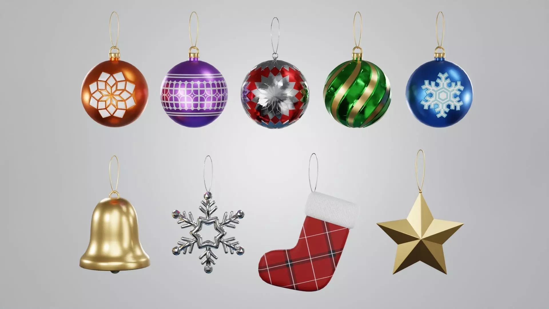 Christmas Ornaments 3D model_0