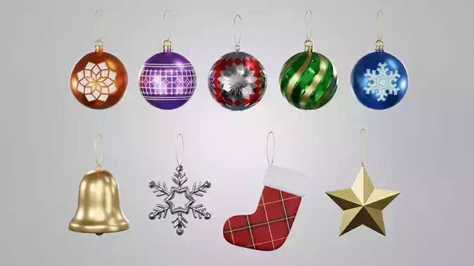 Christmas Ornaments 3D model