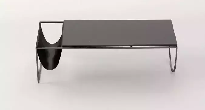 Bolia Piero Coffee Table Black Marble Top with Leather Side  