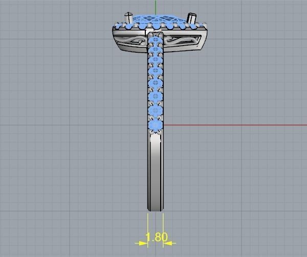 Ring with pear stone Model 2314 3D print model_7