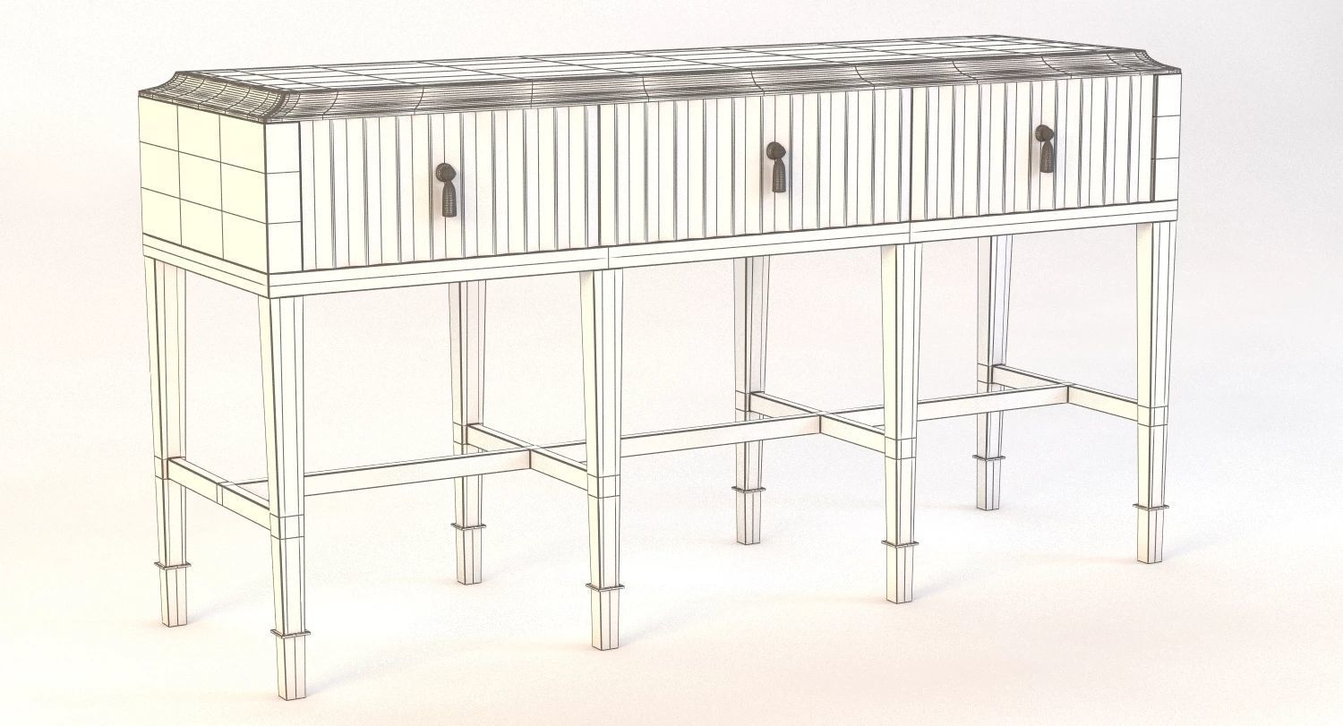 Bolier Atelier Console Fluted 113013 3D model_9