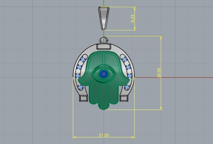 Horseshoe pendant Model 2311 3D print model_5