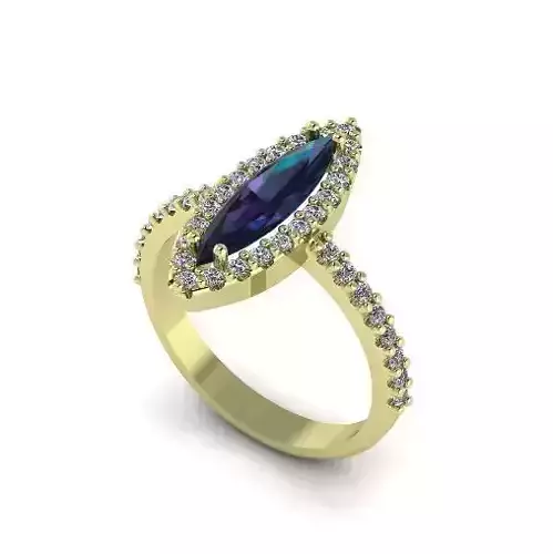 Marquise stone ring size 7 Model 2309