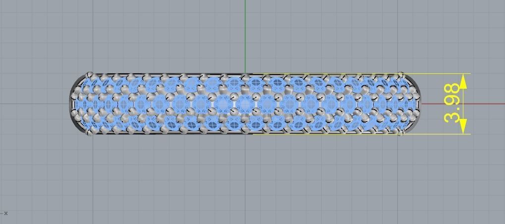 Ring with three rows of stones Model 2306 3D print model_6