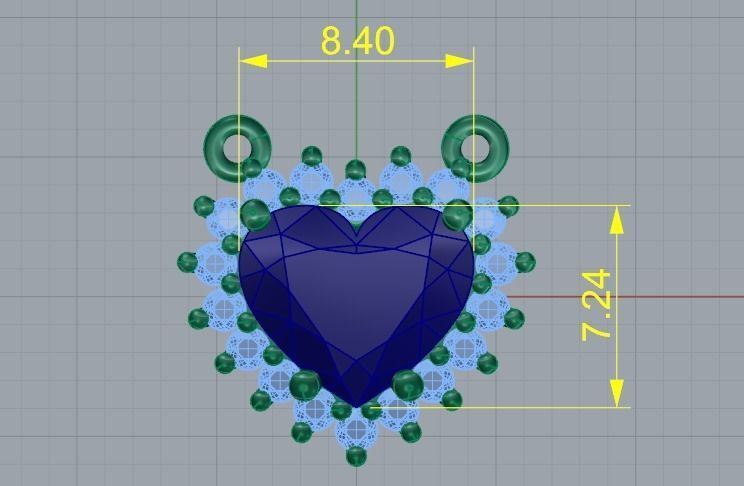 Heart pendant Model 2304 3D print model_7