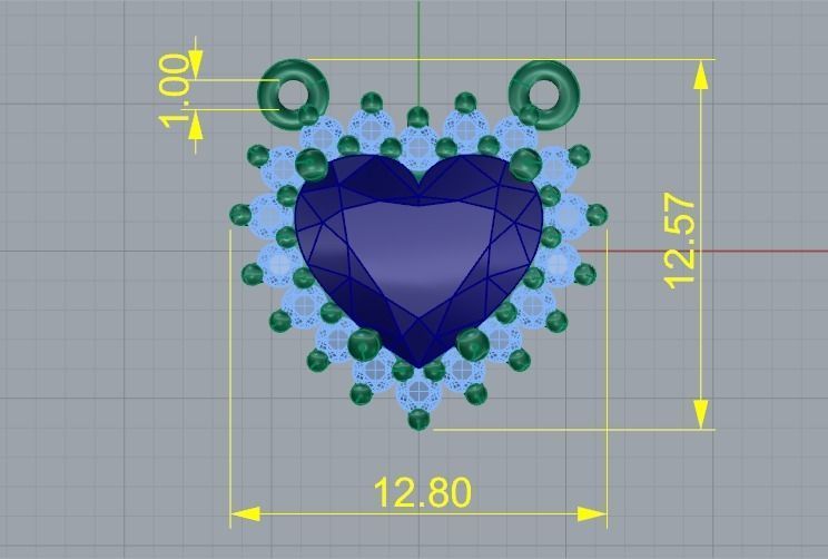 Heart pendant Model 2304 3D print model_5