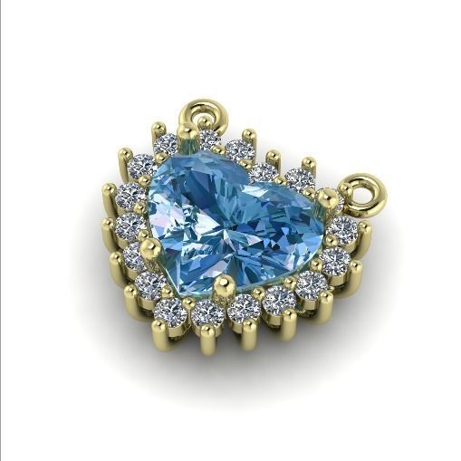 Heart pendant Model 2304 3D print model_1