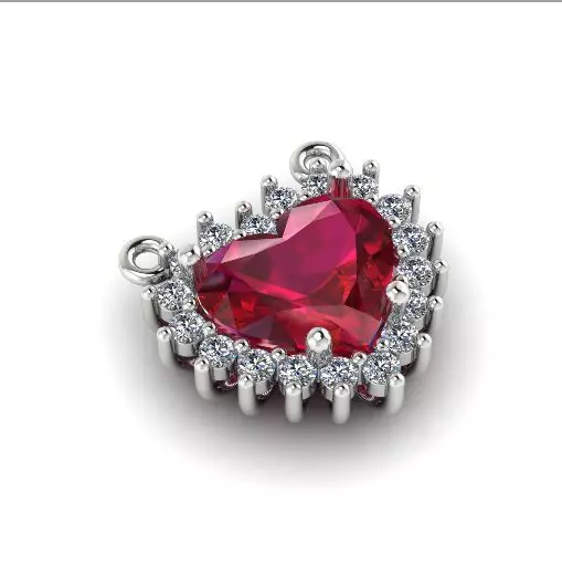 Heart pendant Model 2304 3D print model_0