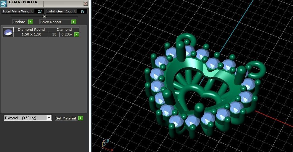 Heart pendant Model 2304 3D print model_9