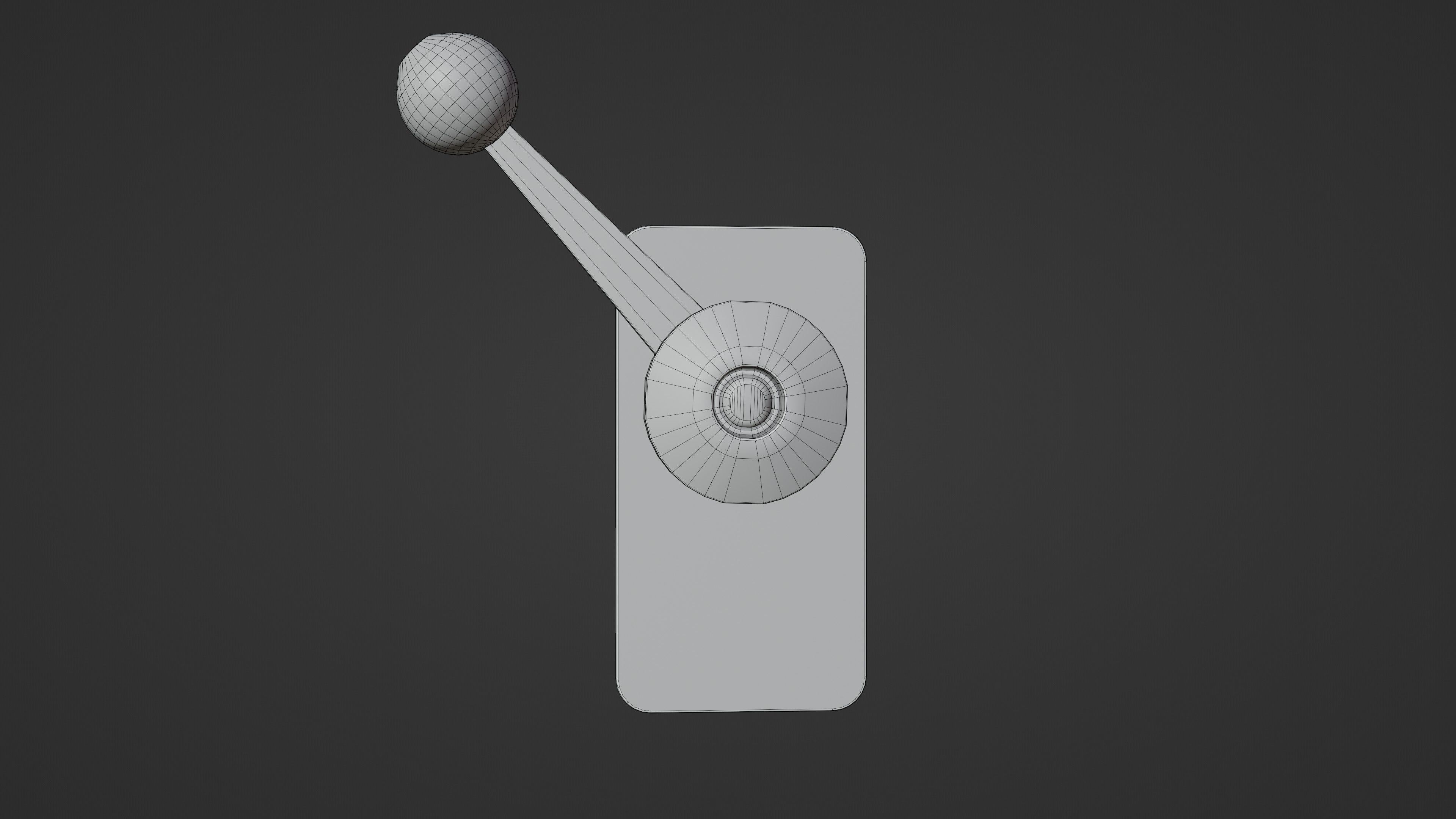 Alarm Lever Low-poly 3D model_5