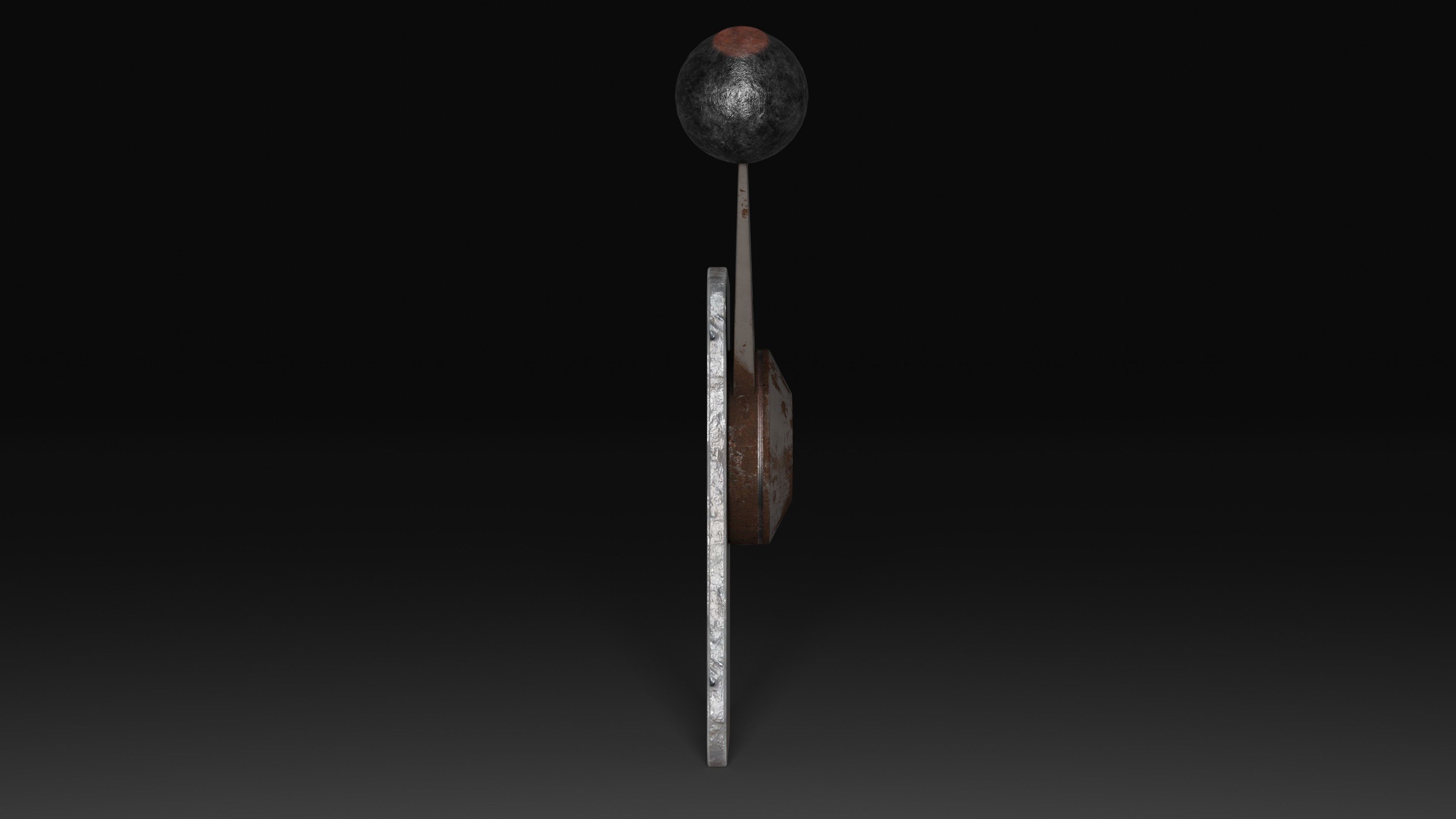 Alarm Lever Low-poly 3D model_6