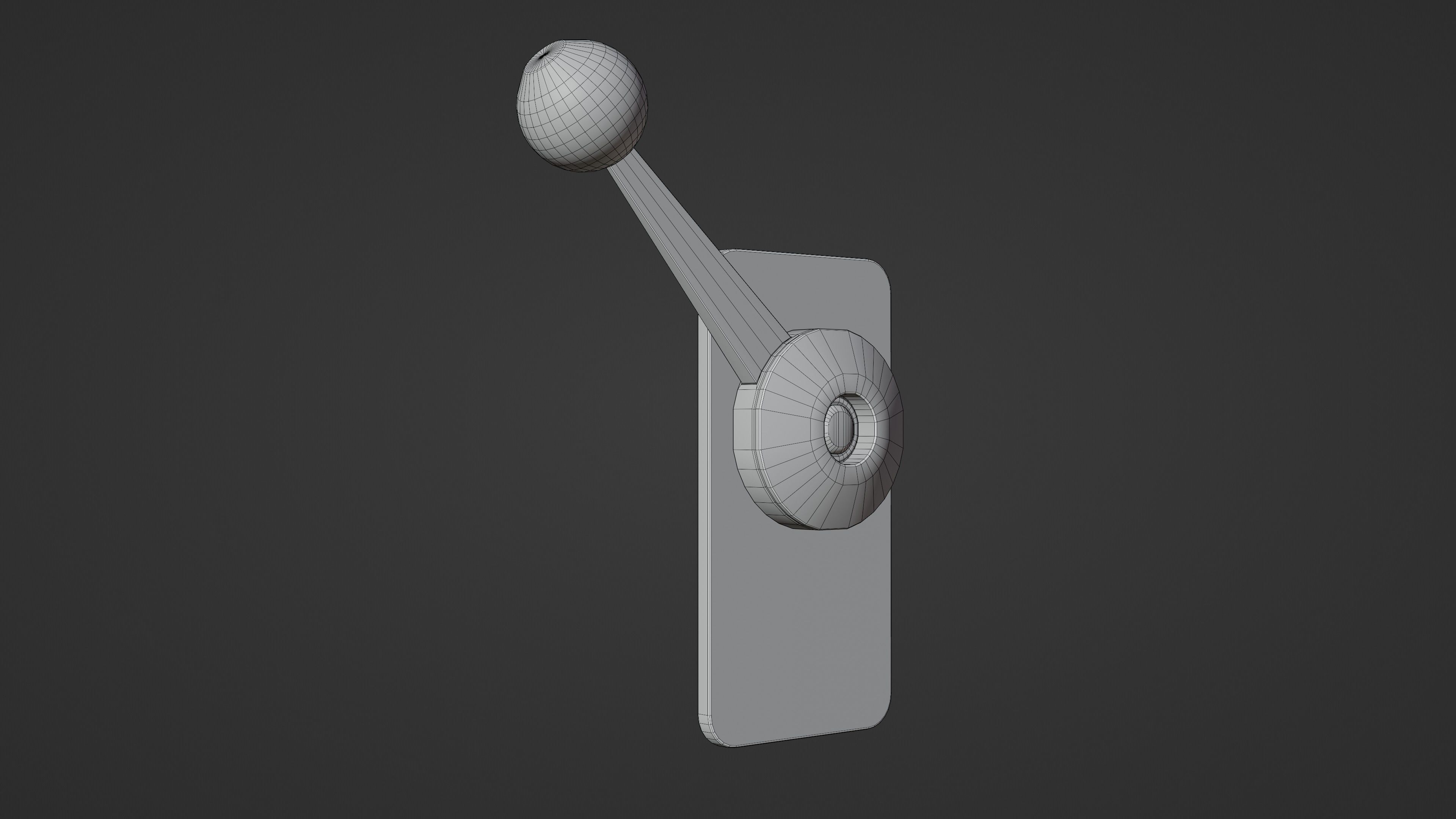 Alarm Lever Low-poly 3D model_1
