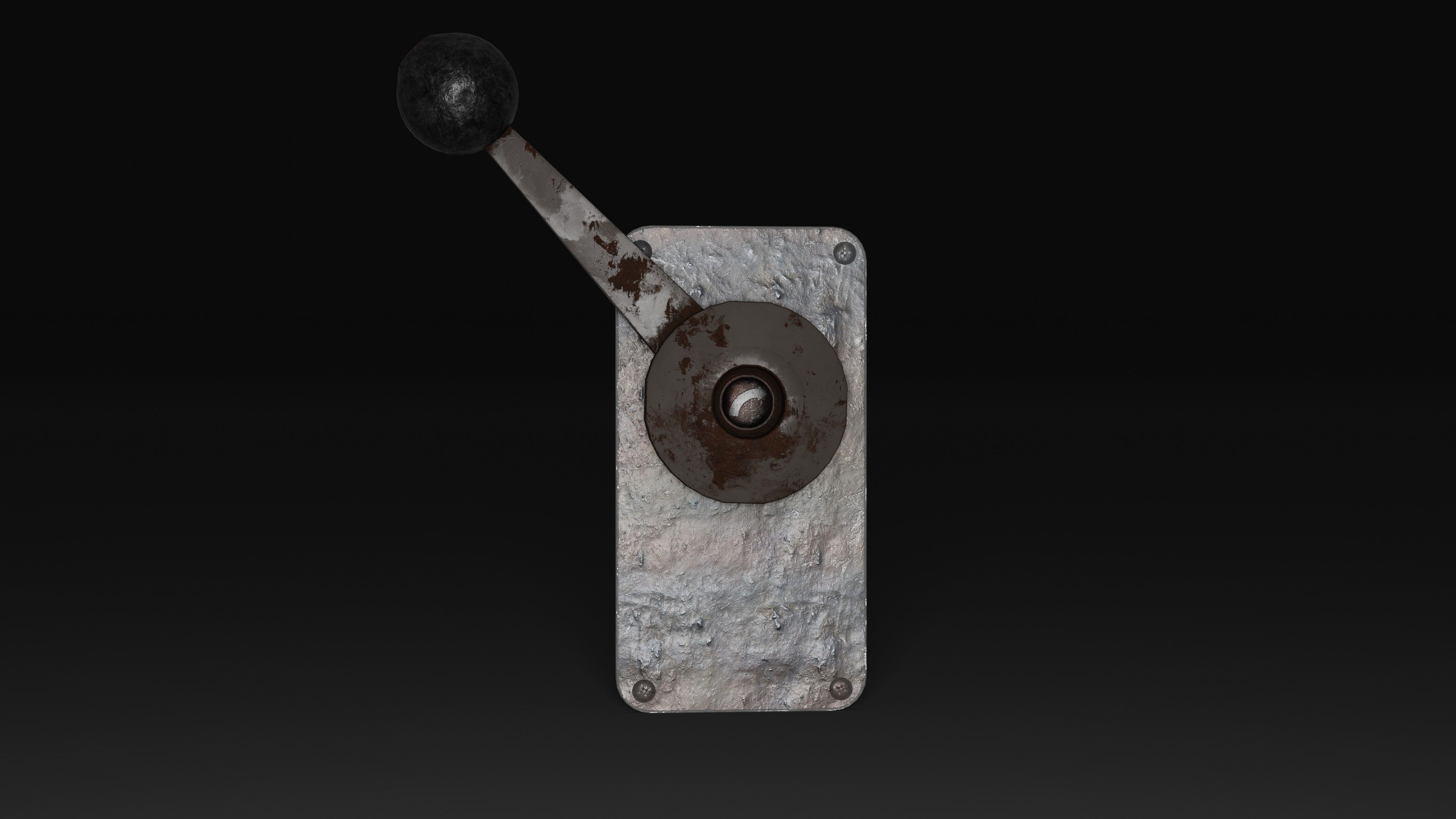 Alarm Lever Low-poly 3D model_4