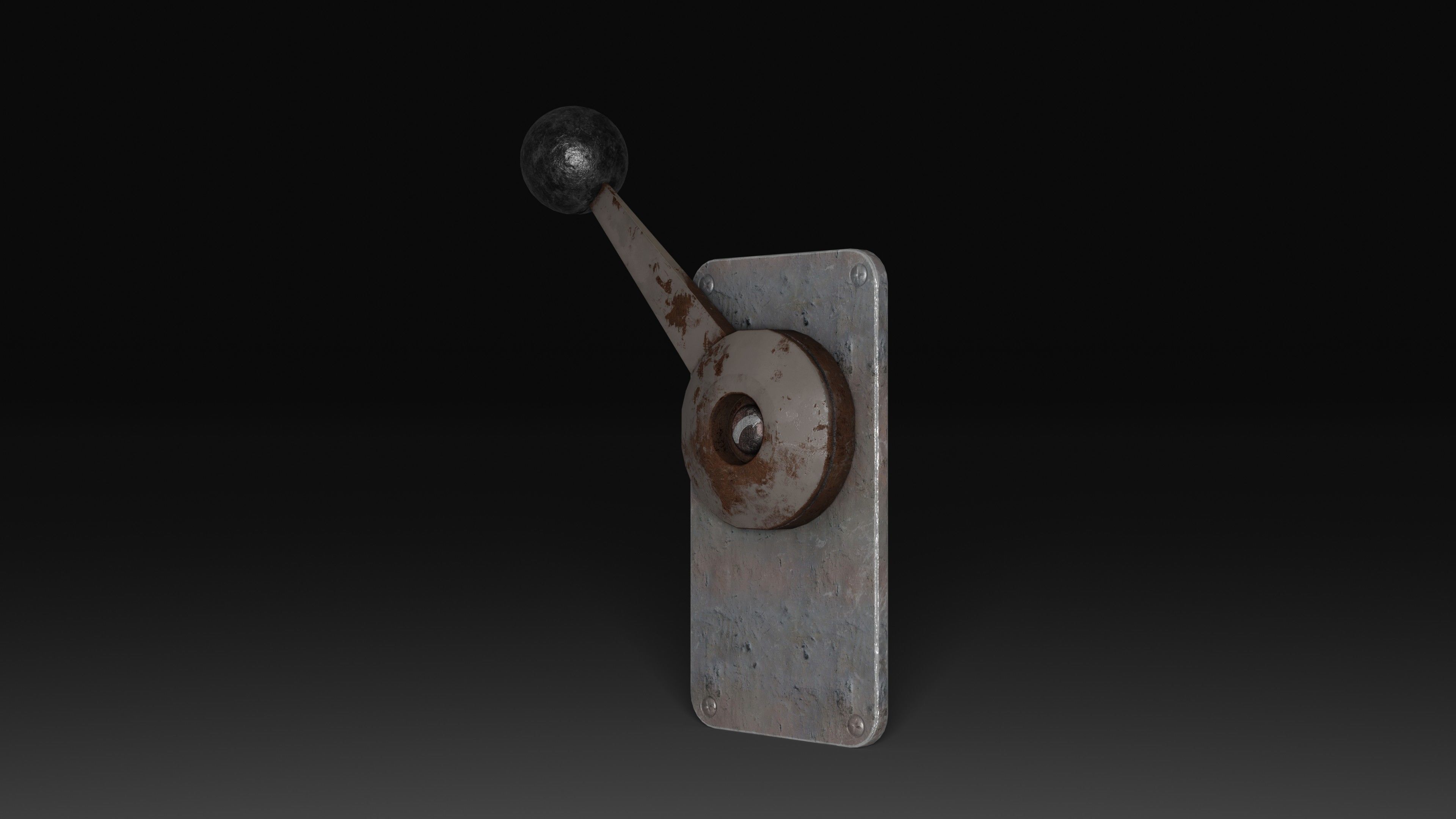 Alarm Lever Low-poly 3D model_2