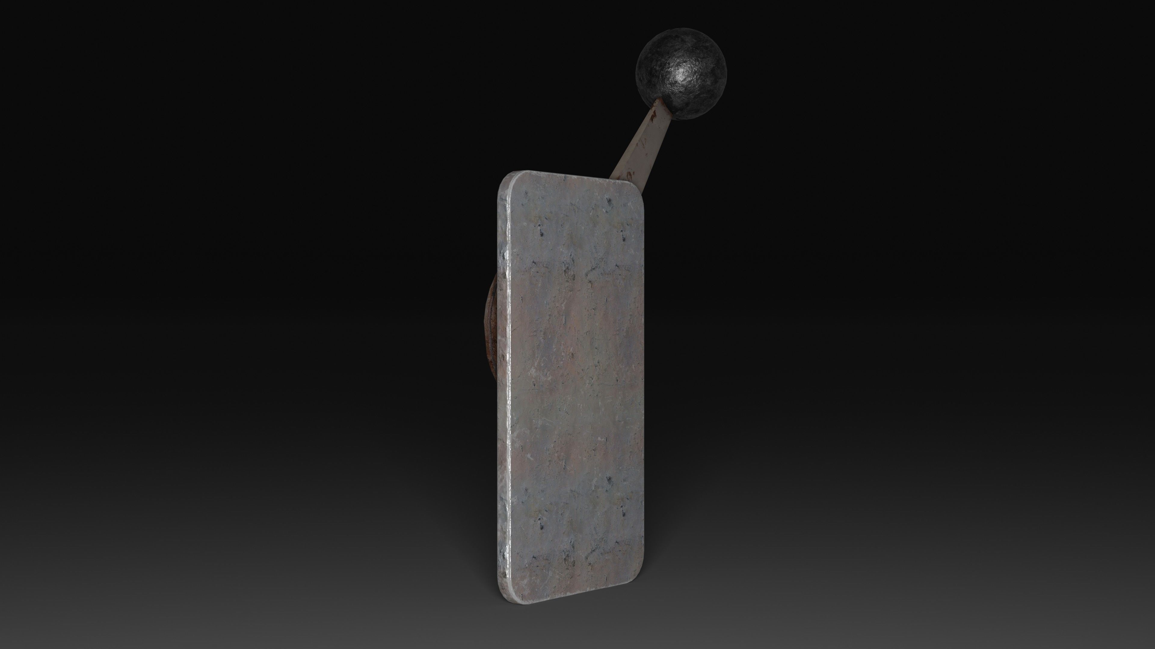 Alarm Lever Low-poly 3D model_8