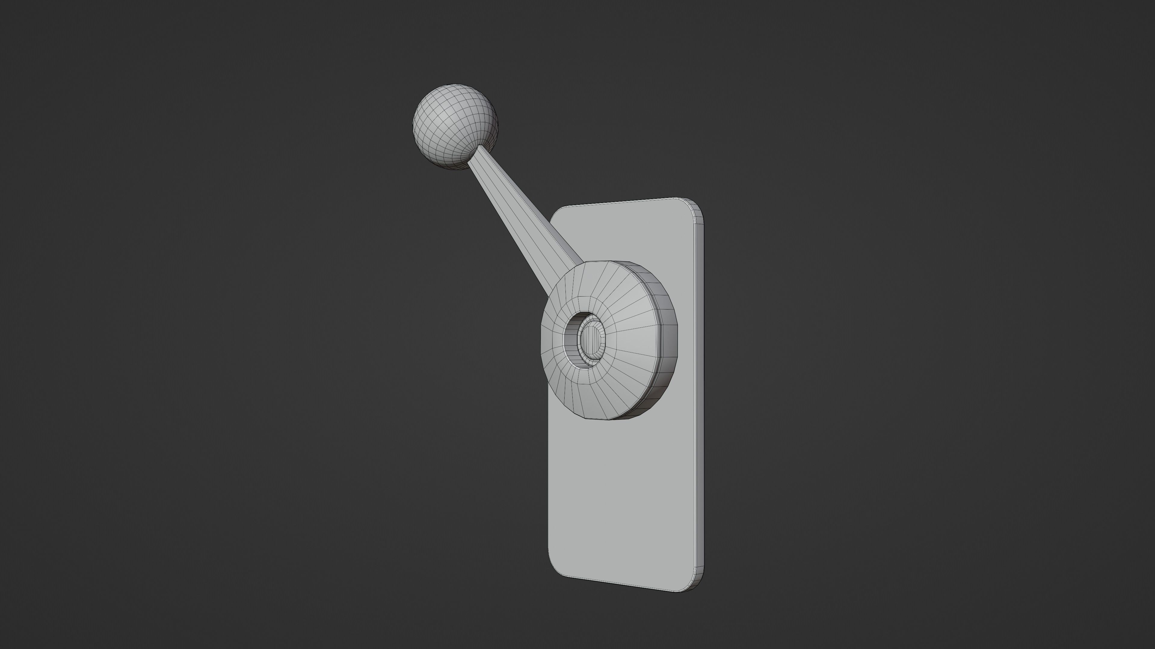 Alarm Lever Low-poly 3D model_3