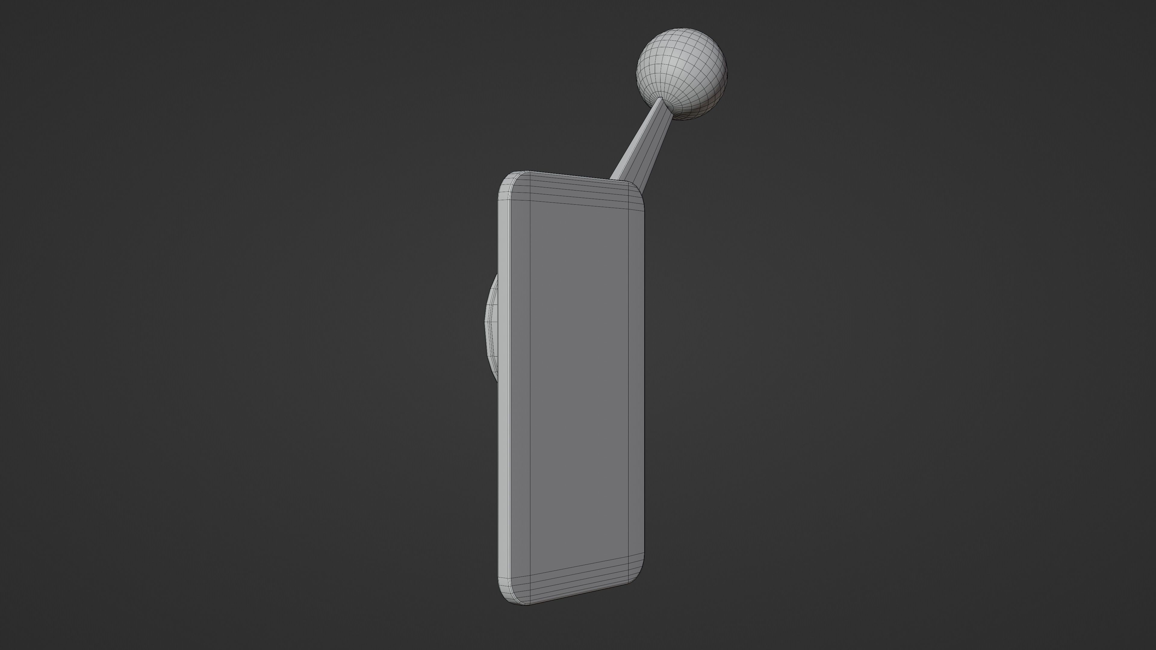 Alarm Lever Low-poly 3D model_9