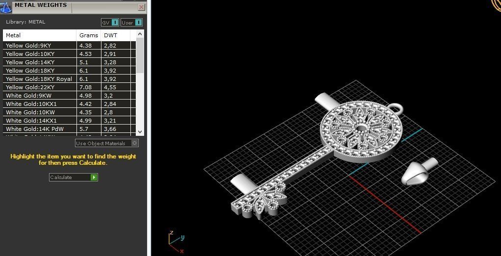 Pendant in the form of a key Model 2285 3D print model_7