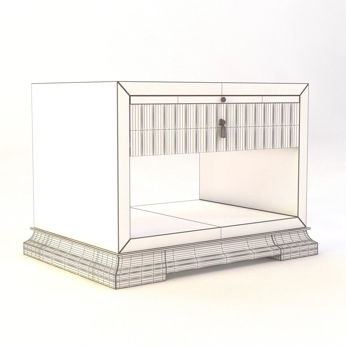 Bolier Atelier Fluted Side Table 113005 3D model_1