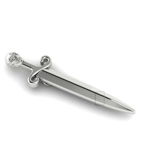 Pendant Skull sword Model 2276 3D print model_1
