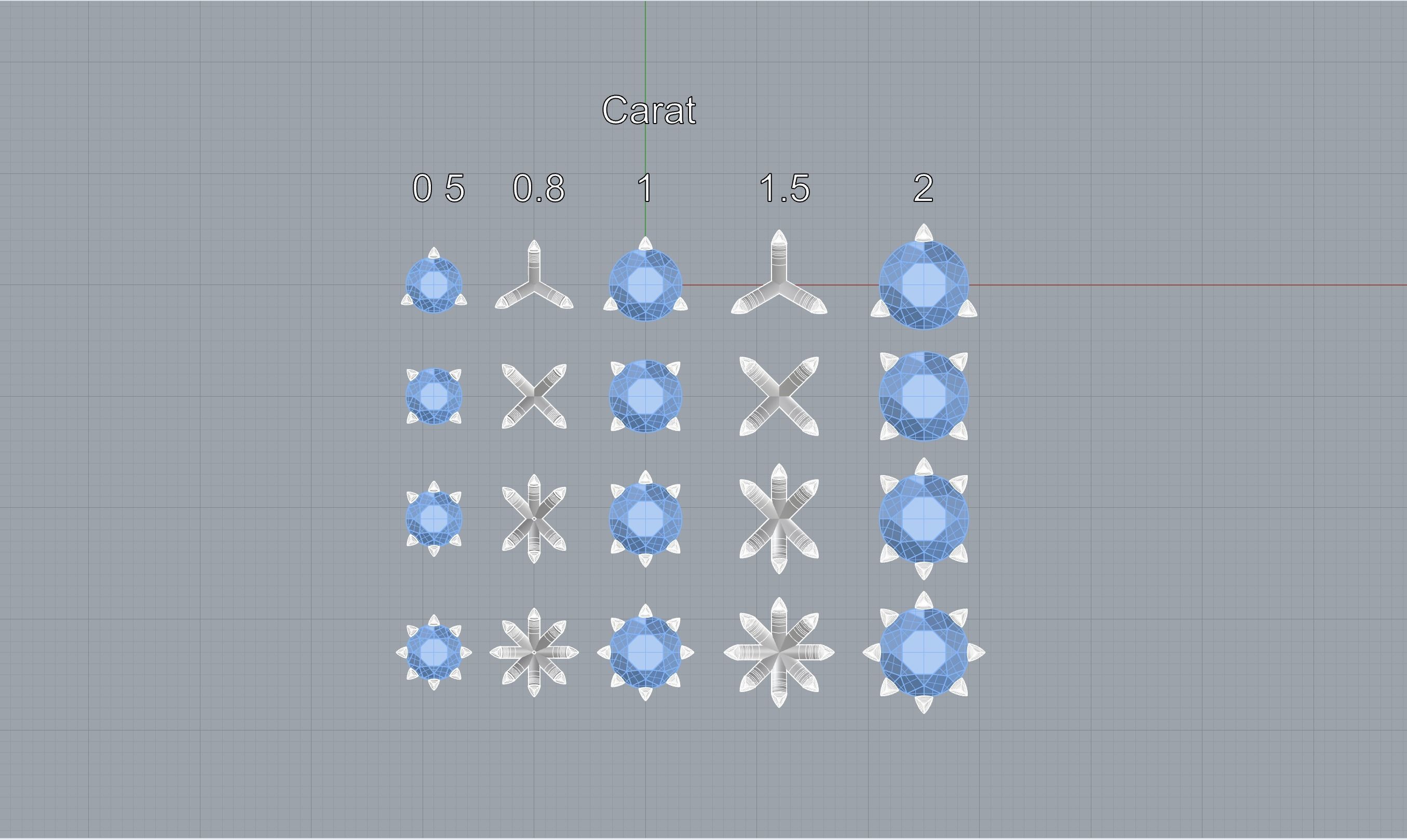 Stone Setting Collection  Semi-finished chatons  3D print model_10