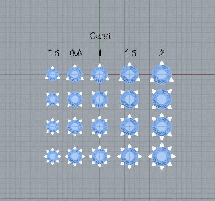 Stone Setting Collection  Semi-finished chatons  3D print model_3