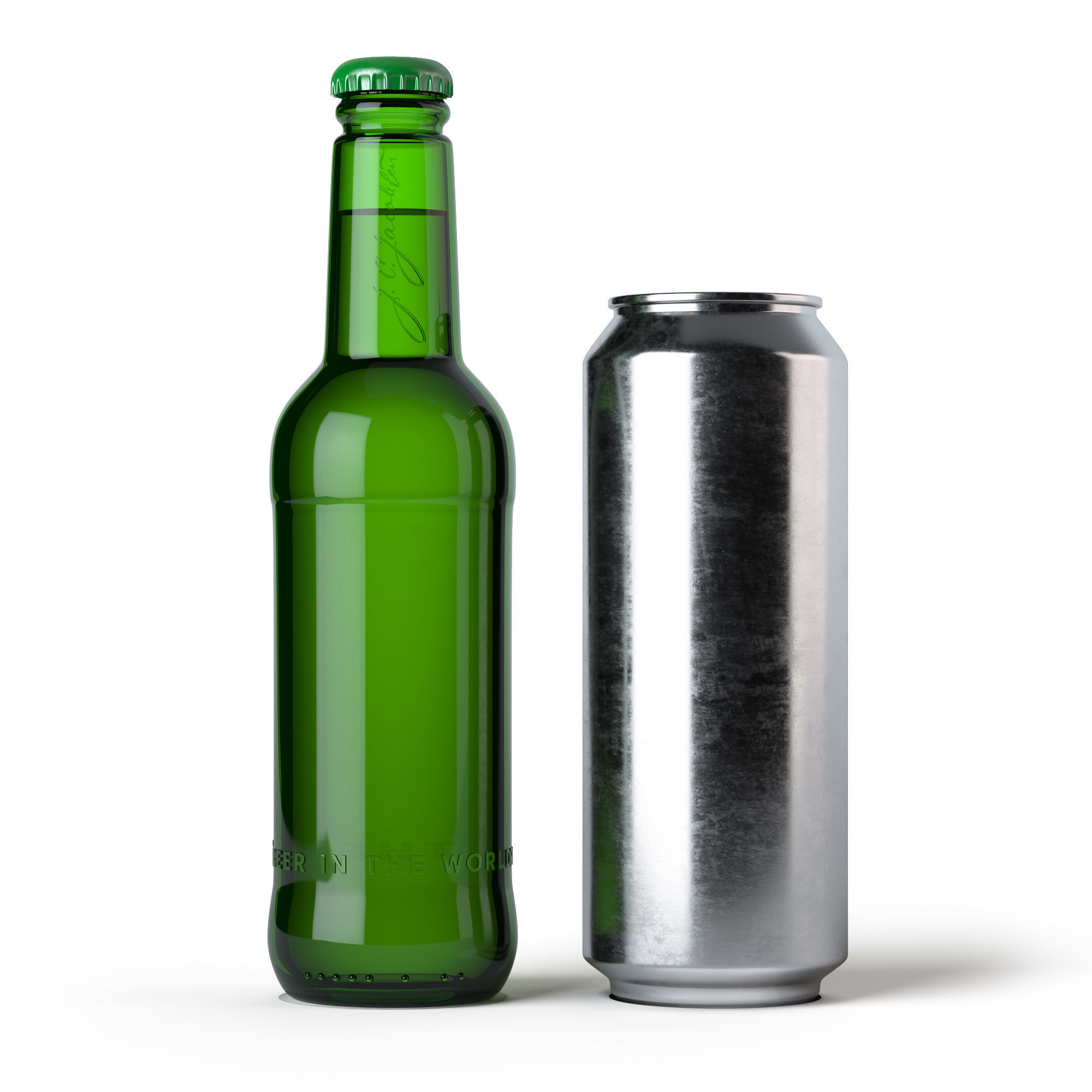 Carlsberg Beer Bottles  3D model_1