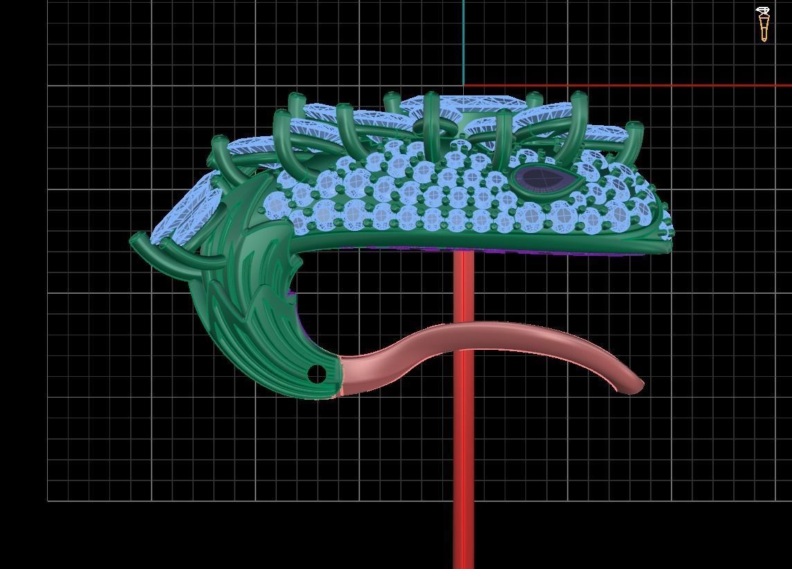 earrings Snake 3D print model_2