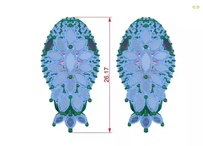 earrings Snake 3D print model
