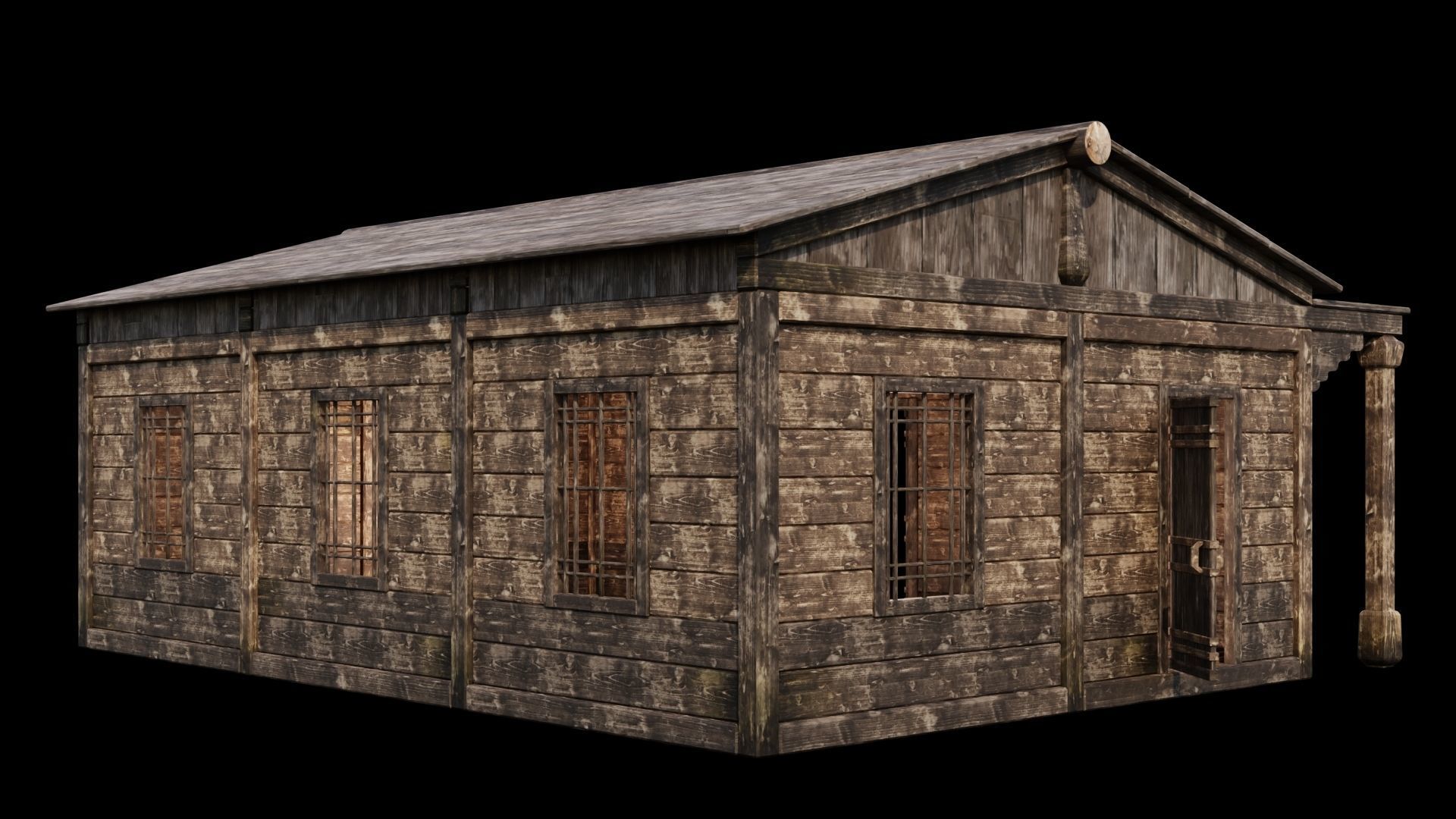 Medieval Houses 46- 4K Textures Game Ready Low-poly 3D model_1